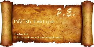 Pákh Evelina névjegykártya